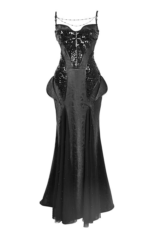 Shadow of Serpent Eyes Gothic Cami Mermaid Dress