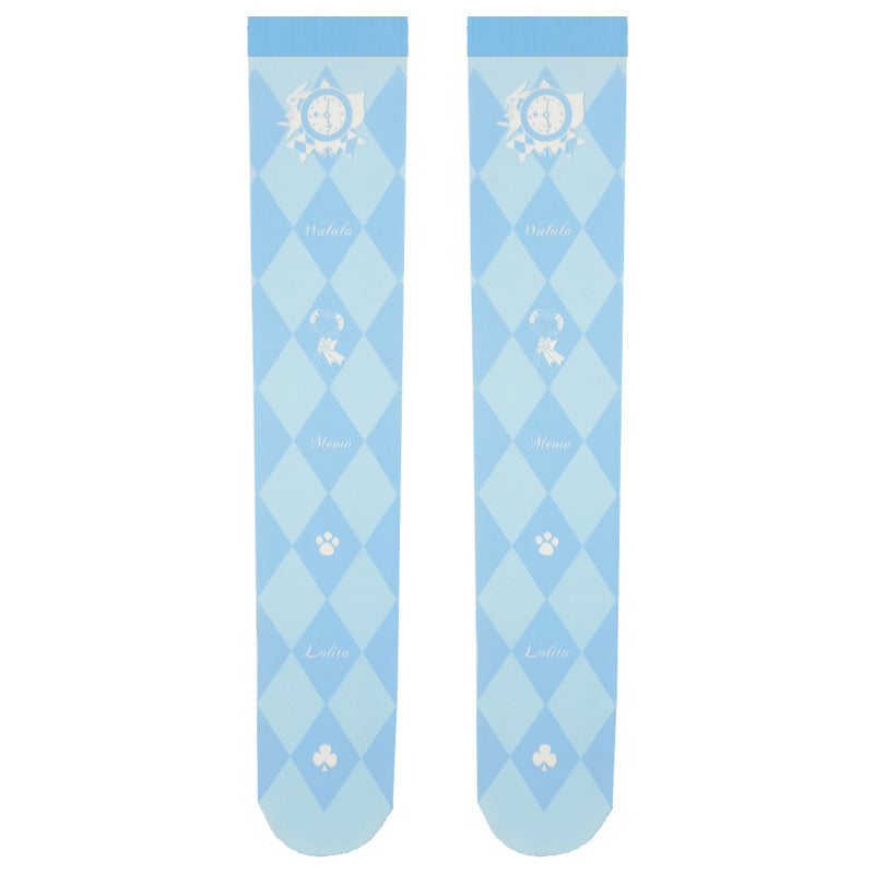 Lolita Sweet Blue Velvet Tights