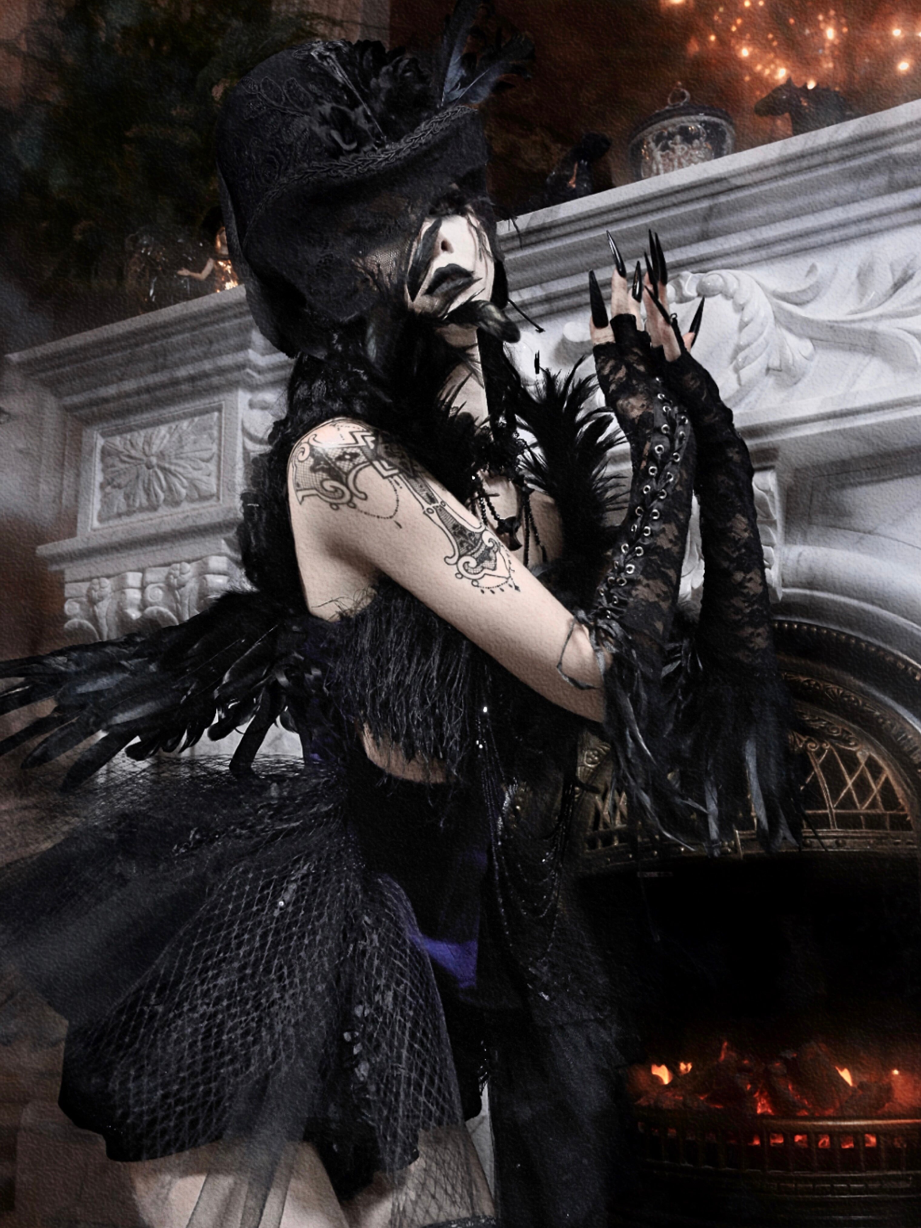 Mourning Day Dark Tulle Ballet Skirt Set