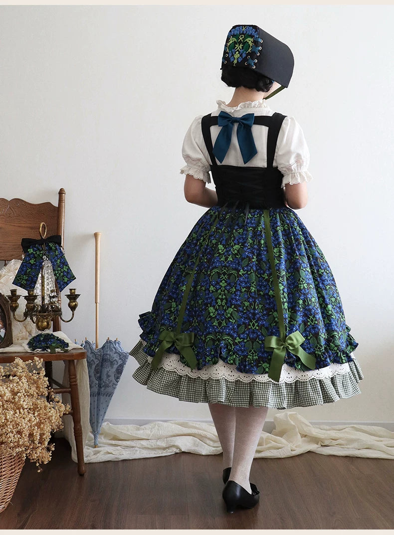 Blueberry Branches for the Woodland Bavarian Style Lolita JSK Dress