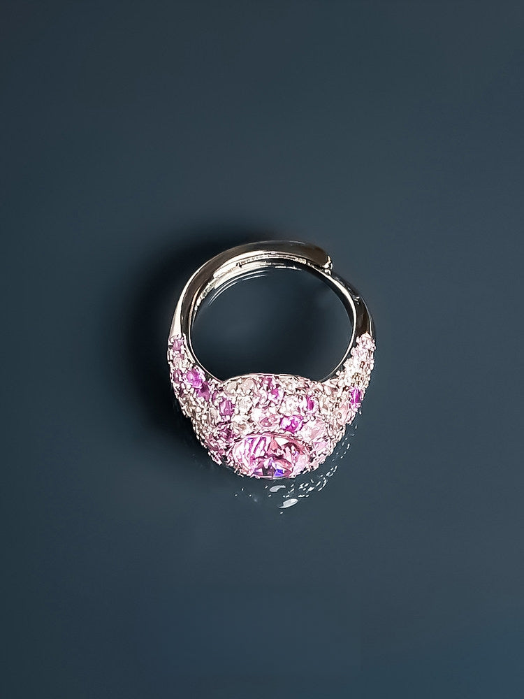 Pink Dream Lolita Pink Crystal Gem Ring
