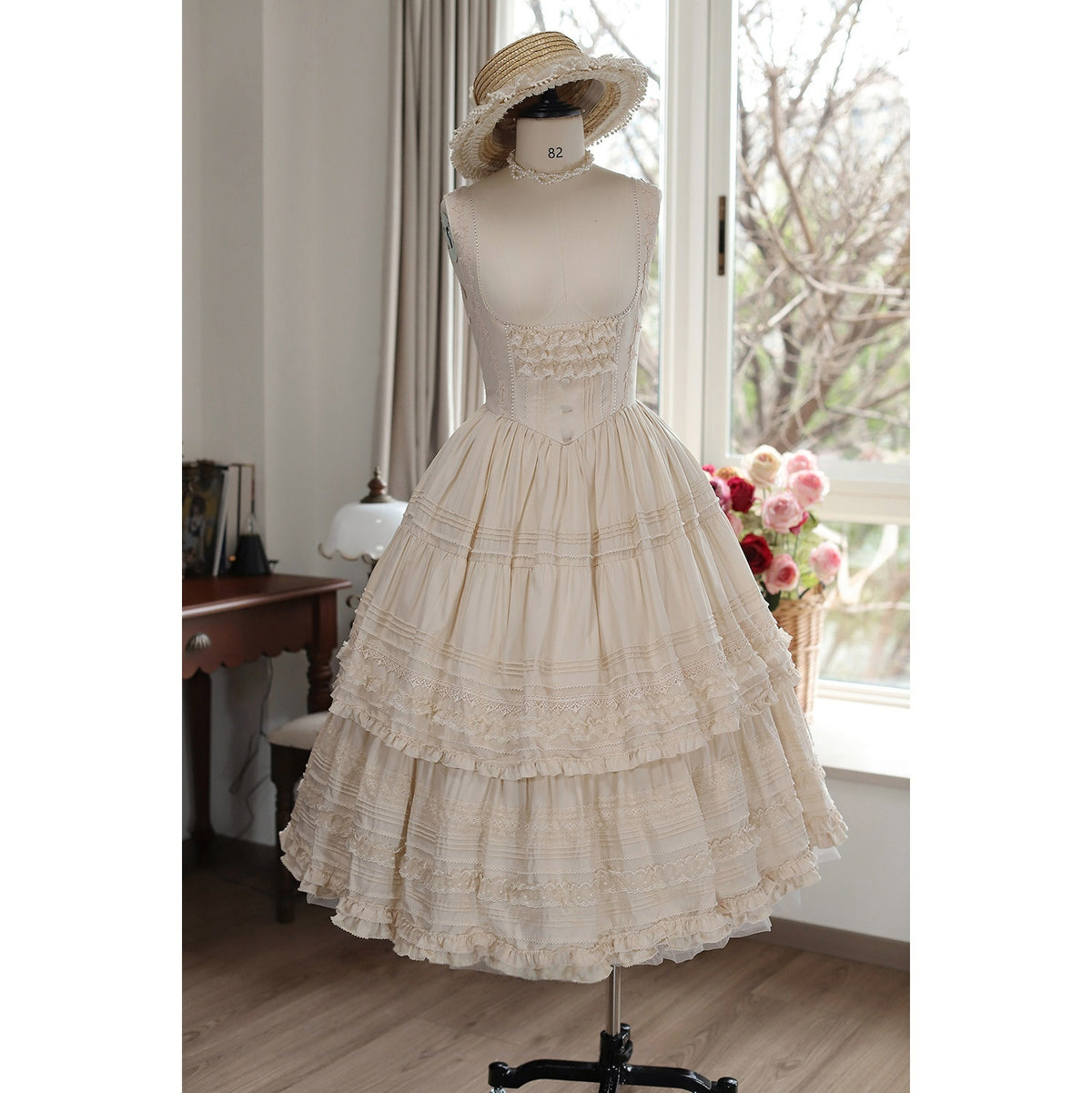 Margaret's Daisy V-Waist Bust-Support Classical Lolita JSK Dress