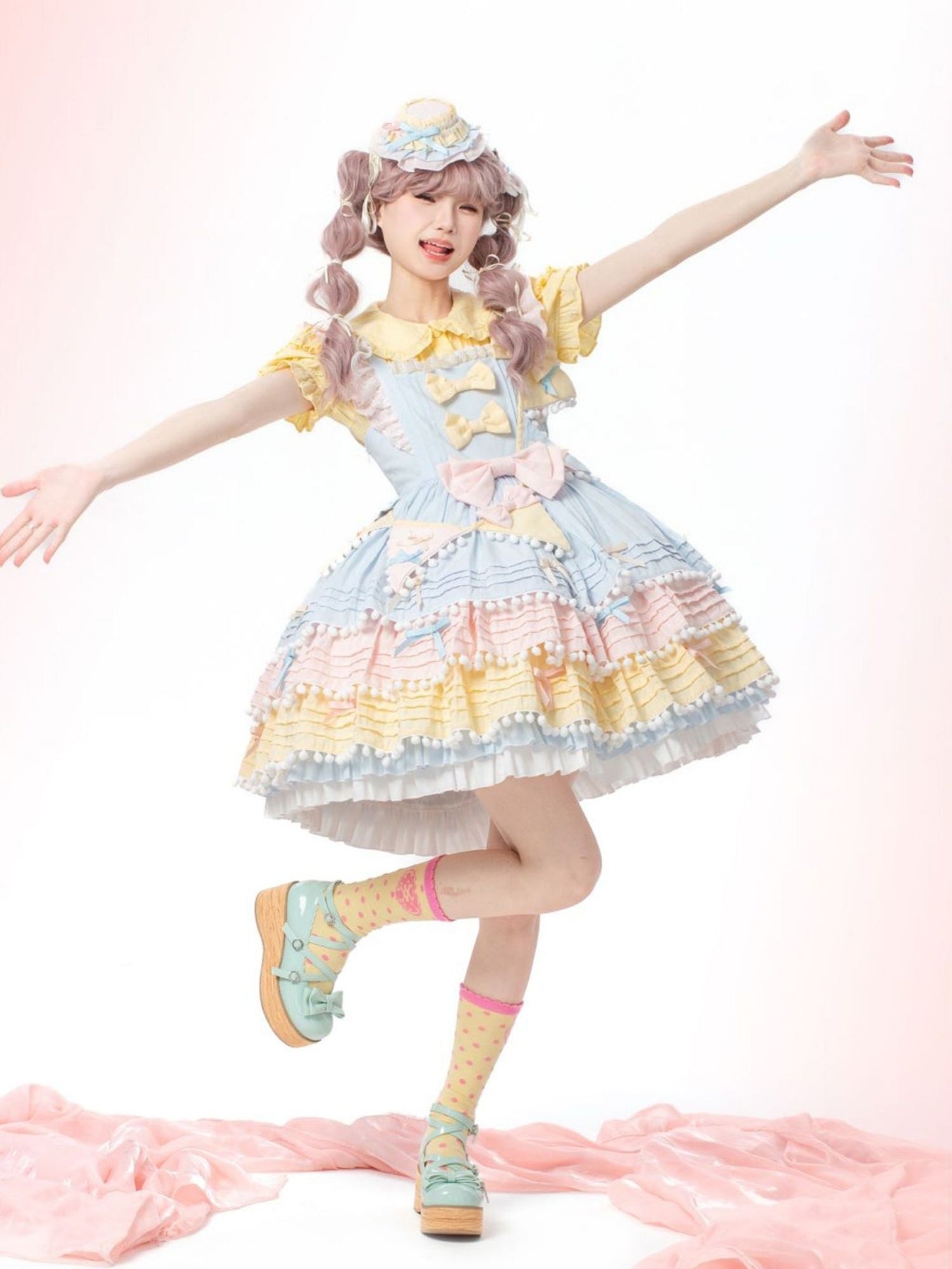 Sweet Macaron Ice Cream Color Lolita Dress