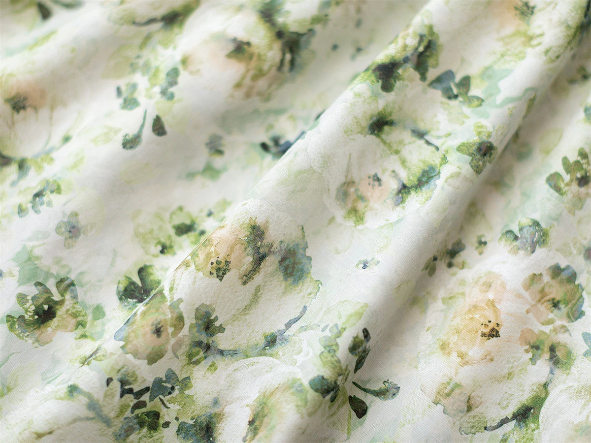 Forest Holiday Floral Print Vintage Elegant OP Dress