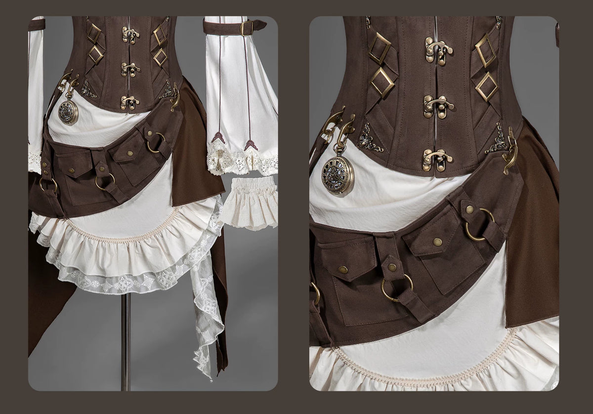 Time Vessel Vintage Gothic Pirate‑Style Lolita Set