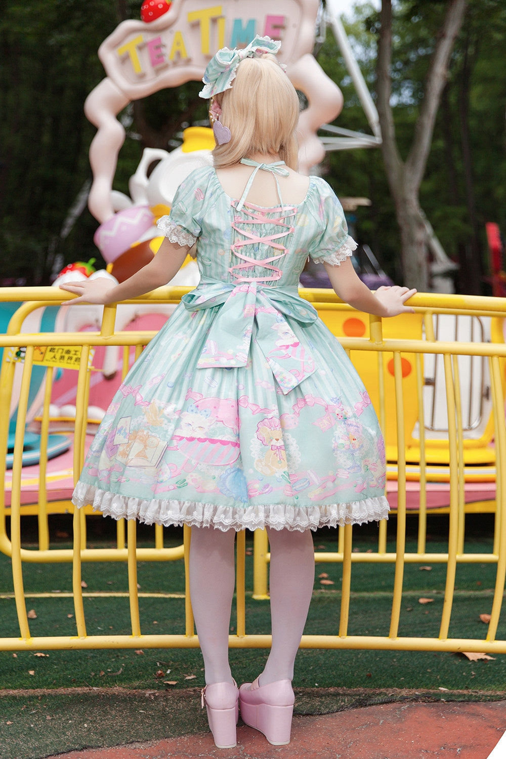 Macaron Dolly House Candy Print Sweet Lolita OP Dress