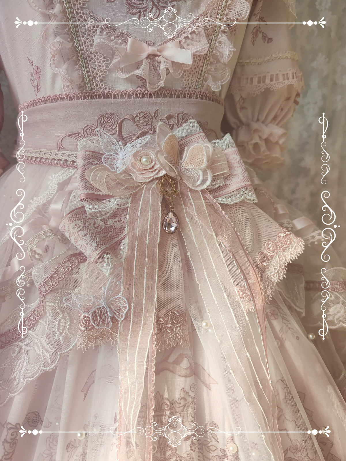Sunset Land Embroidered Lolita Wedding Full Set