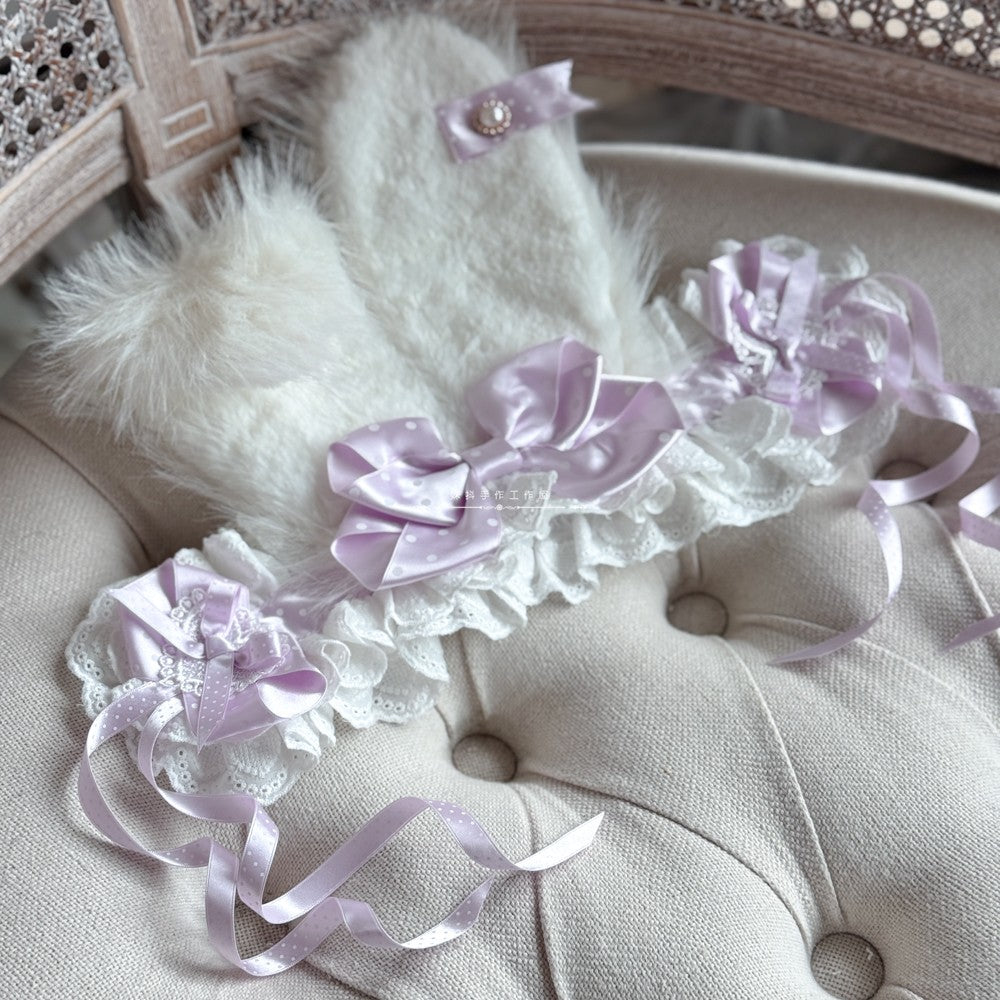 Lolita Kawaii Polka Dot Bunny Headband LA1007