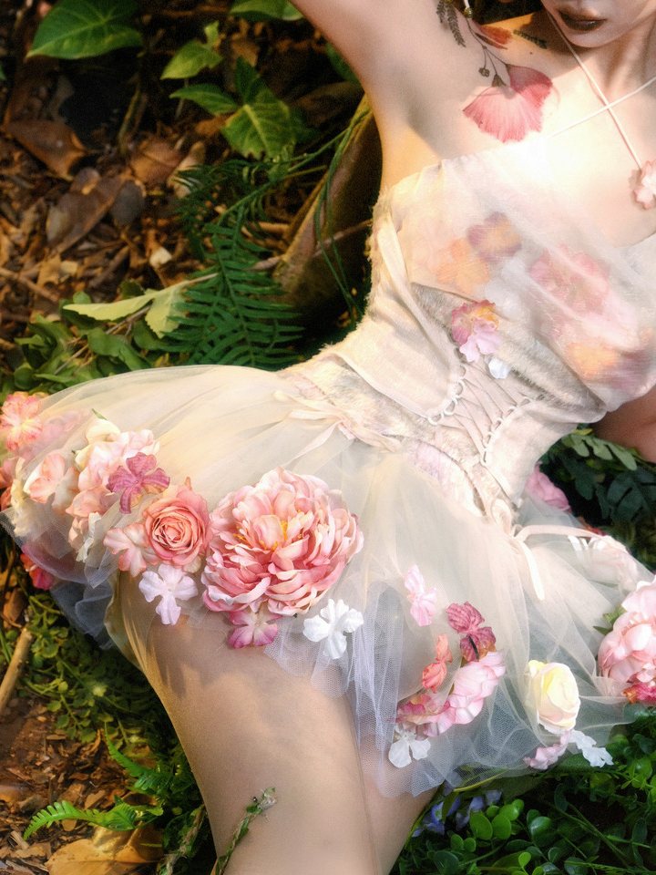 Forest Spirit Mori Style Top & Skirt Set