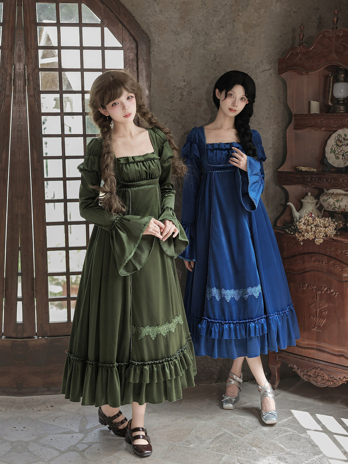 Candlelight Banquet Lolita Empire Waist OP Twin Dress