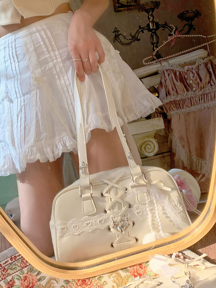 Lolita Sweet White Bow Bag Shoulder Bag LE8007