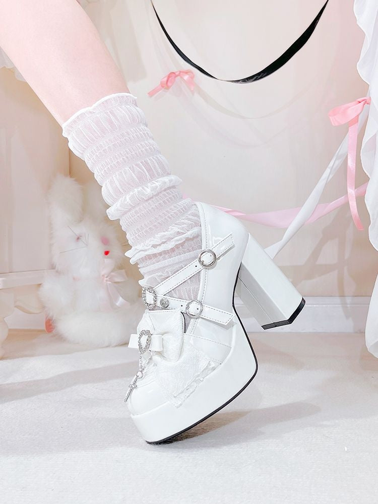 Lolita Sweet Harajuku Lace-up Cross Shoes LE5014