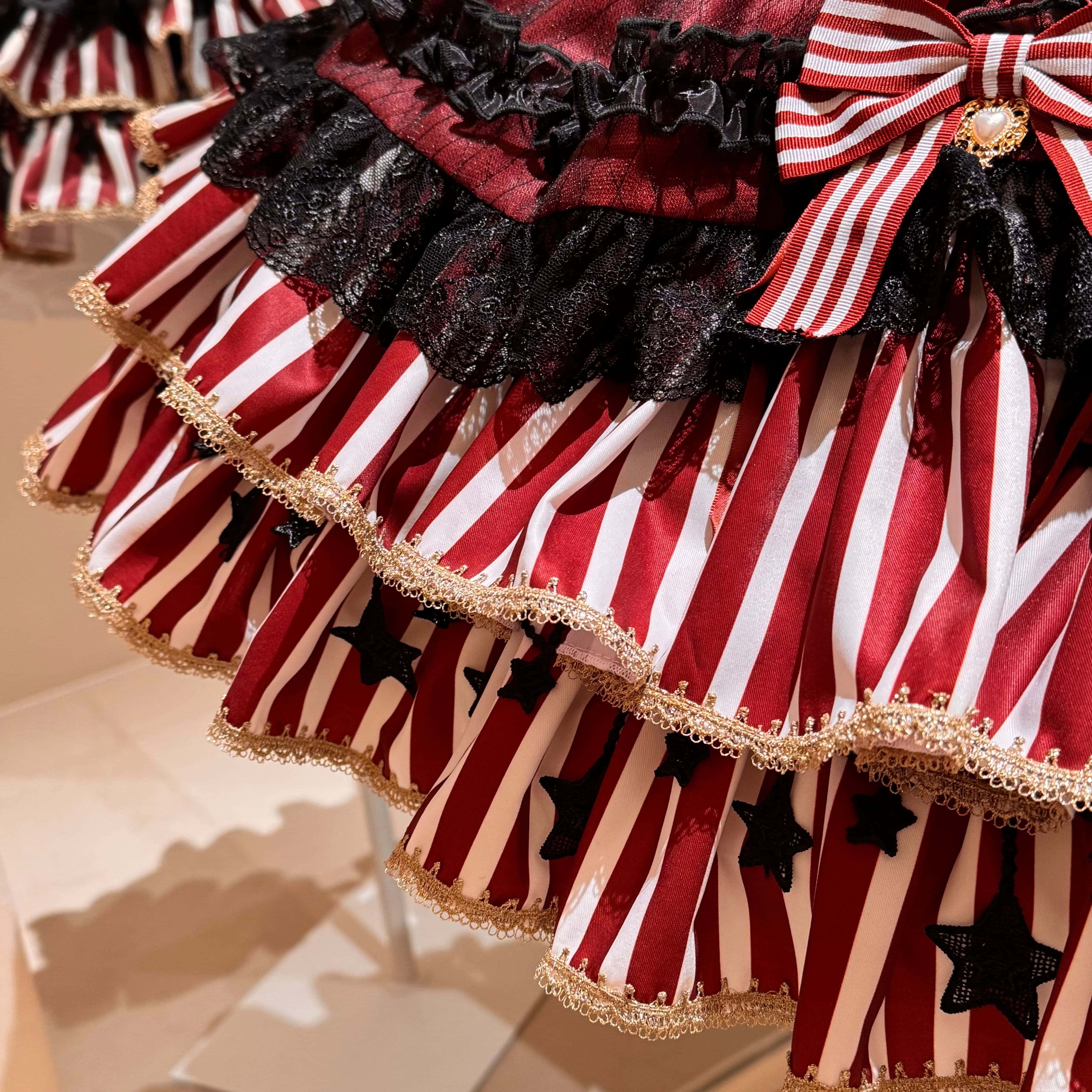 Star Track Academy Lolita Gothic Red Dress Set