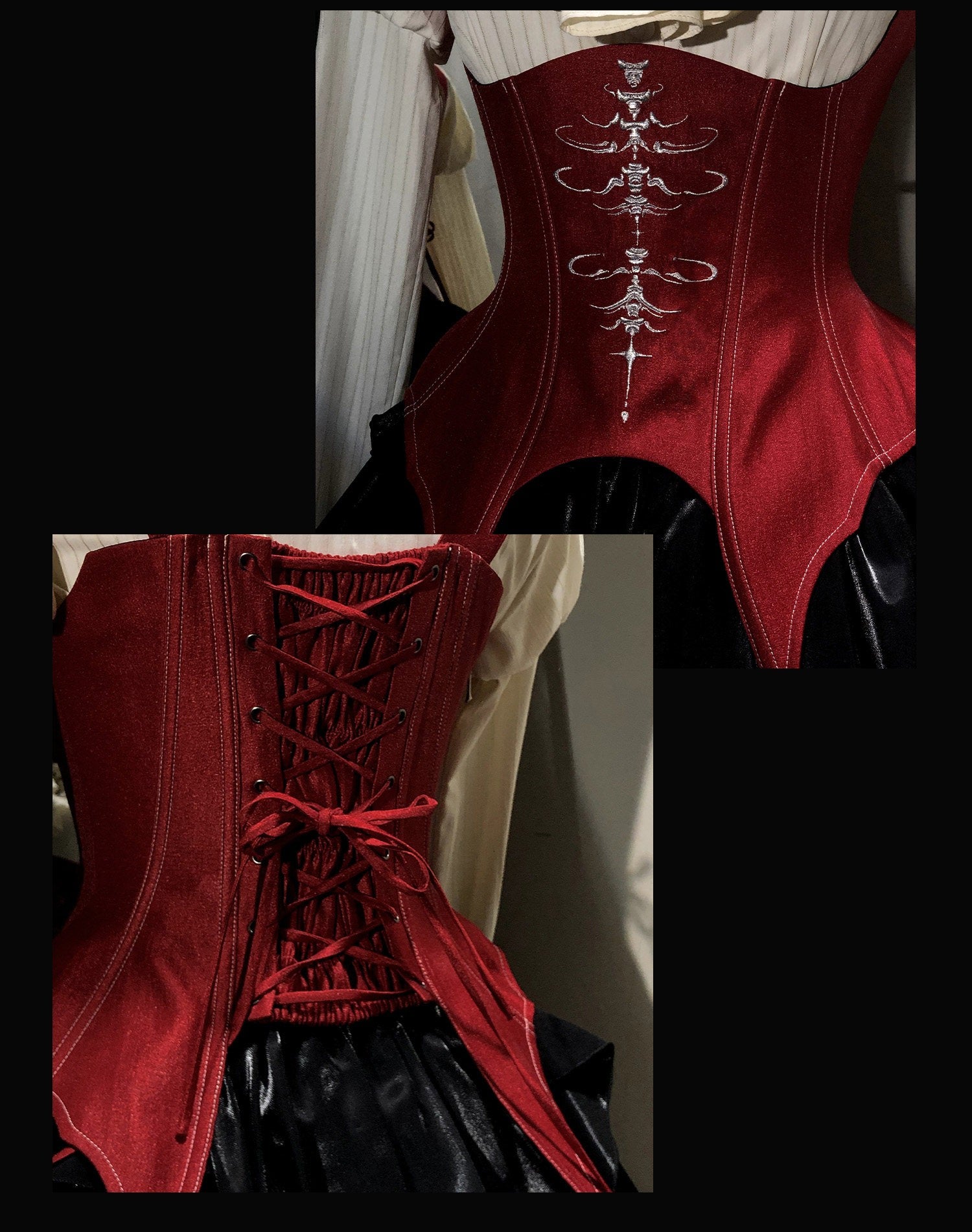 Upside-Down Curse Gothic Lolita Red Dress Set