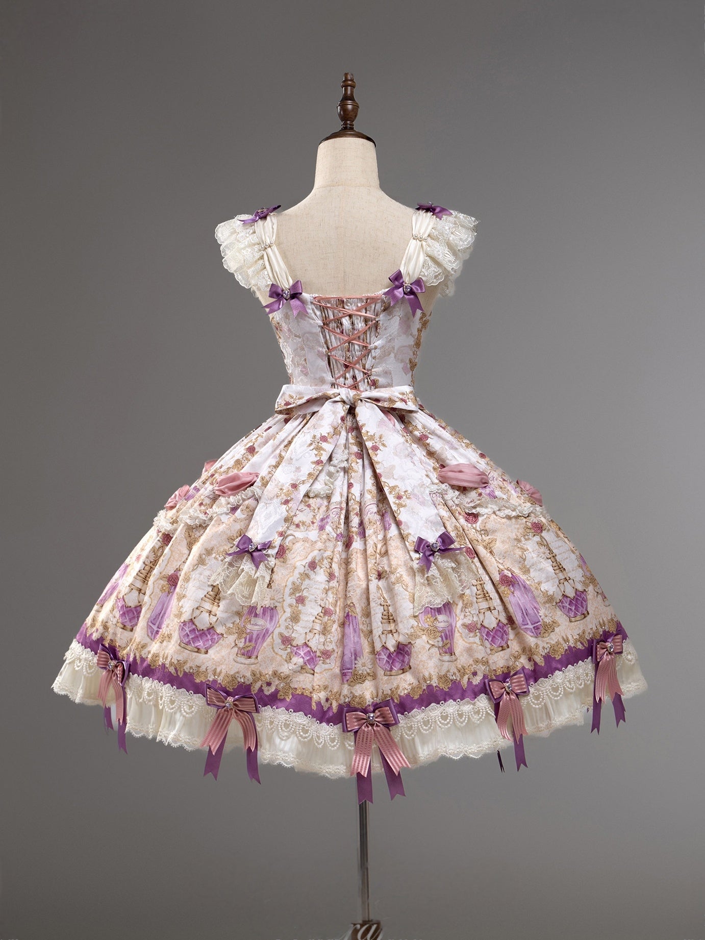 Antique Gem Fragrance Lolita Purple JSK Dress Set