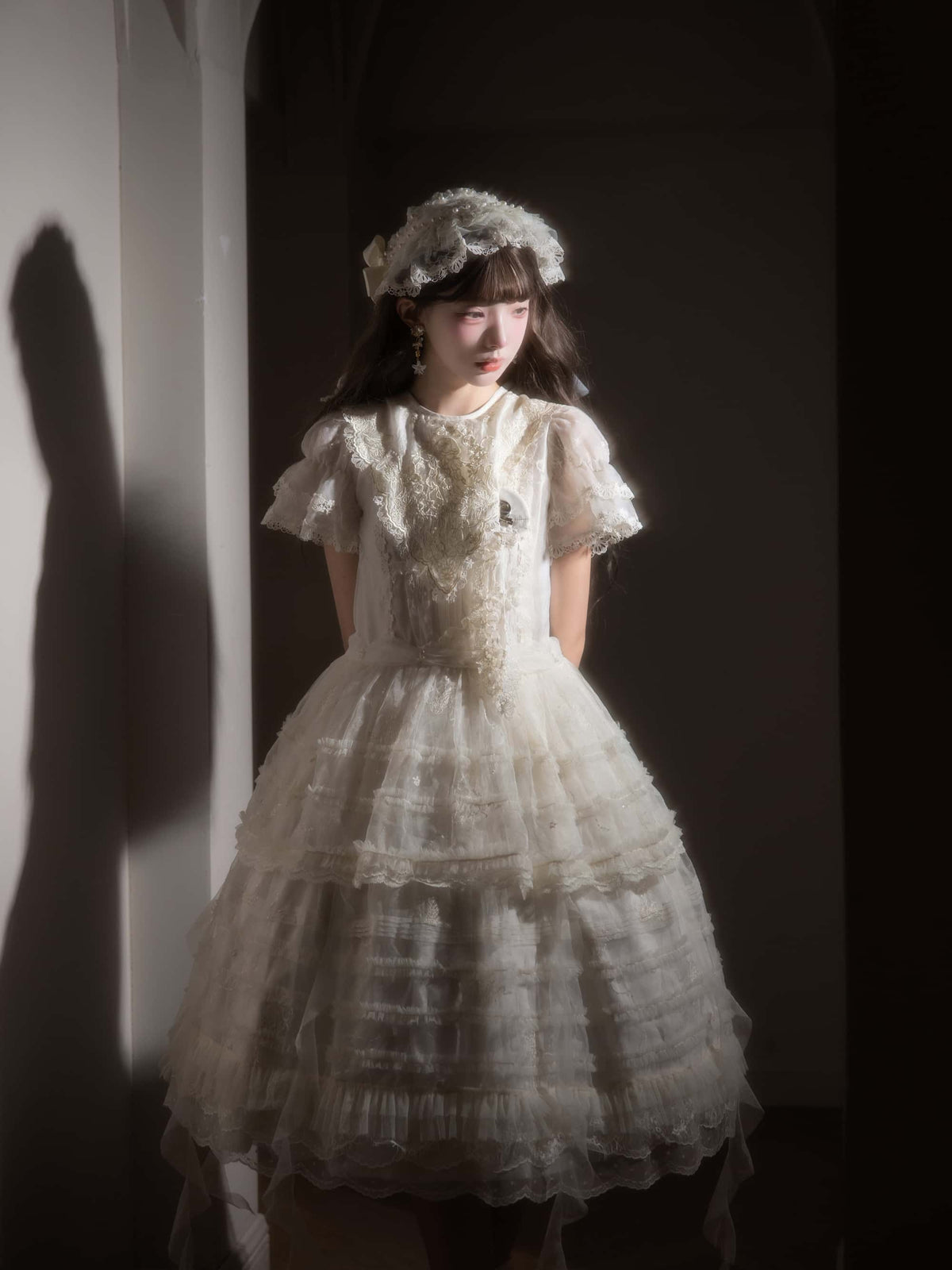 Colored Glaze Jellyfish Lolita Embroidered OP Dress