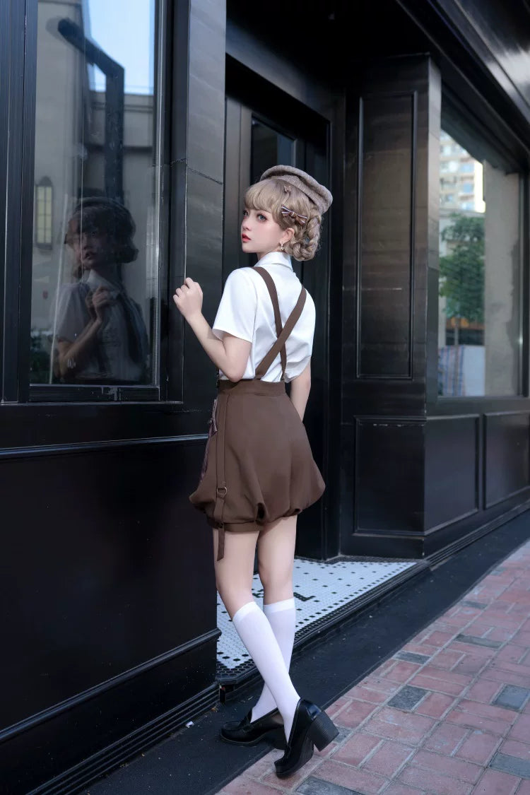 Bunny Detective Lolita Blouse, Vest & Overalls, Prince Outfit