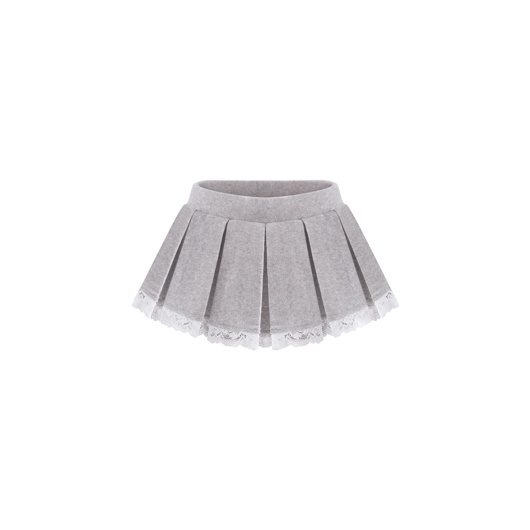 Grey Domain Star Dream Grey Lace Hooded Cardigan Jacket Skirt Set