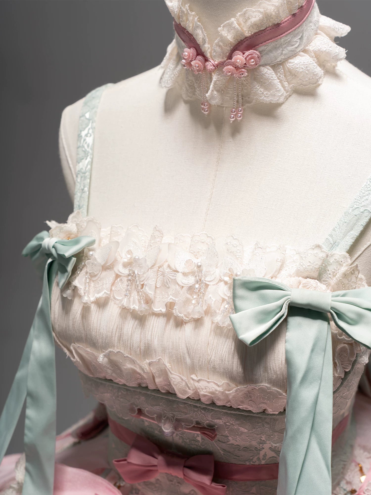 Hibiscus Huadan Pink Wa Lolita Short JSK Dress