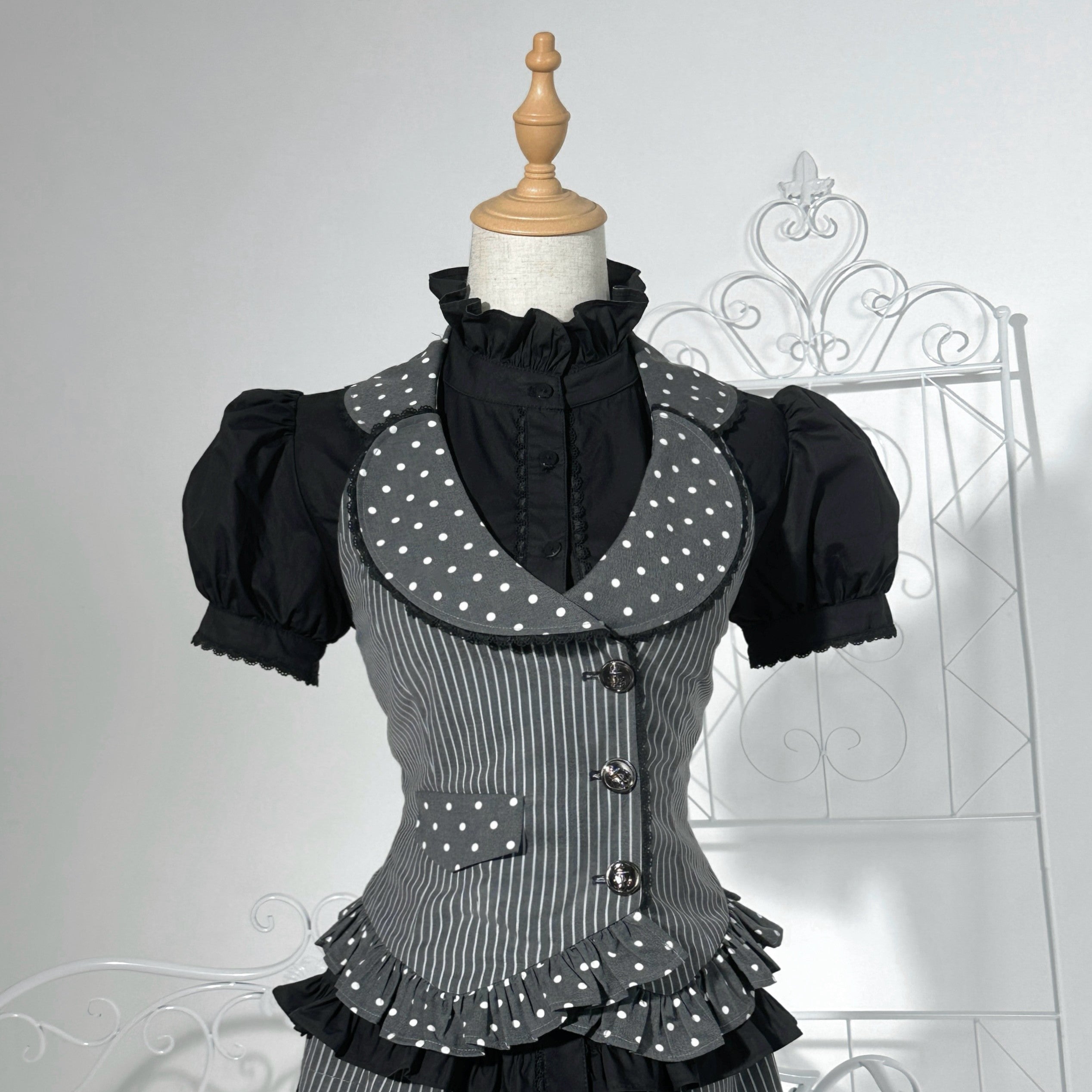 New Century Princess Grey Black Lolita Dress Set