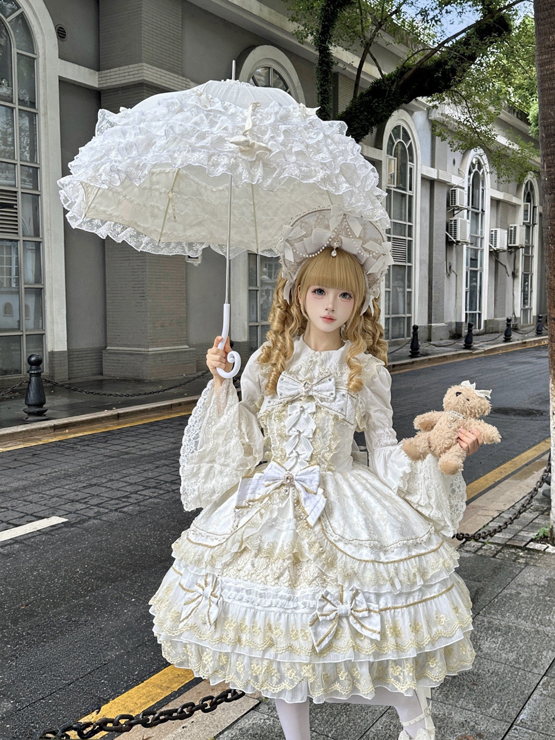 Crown of Gems Lolita White JSK Dress