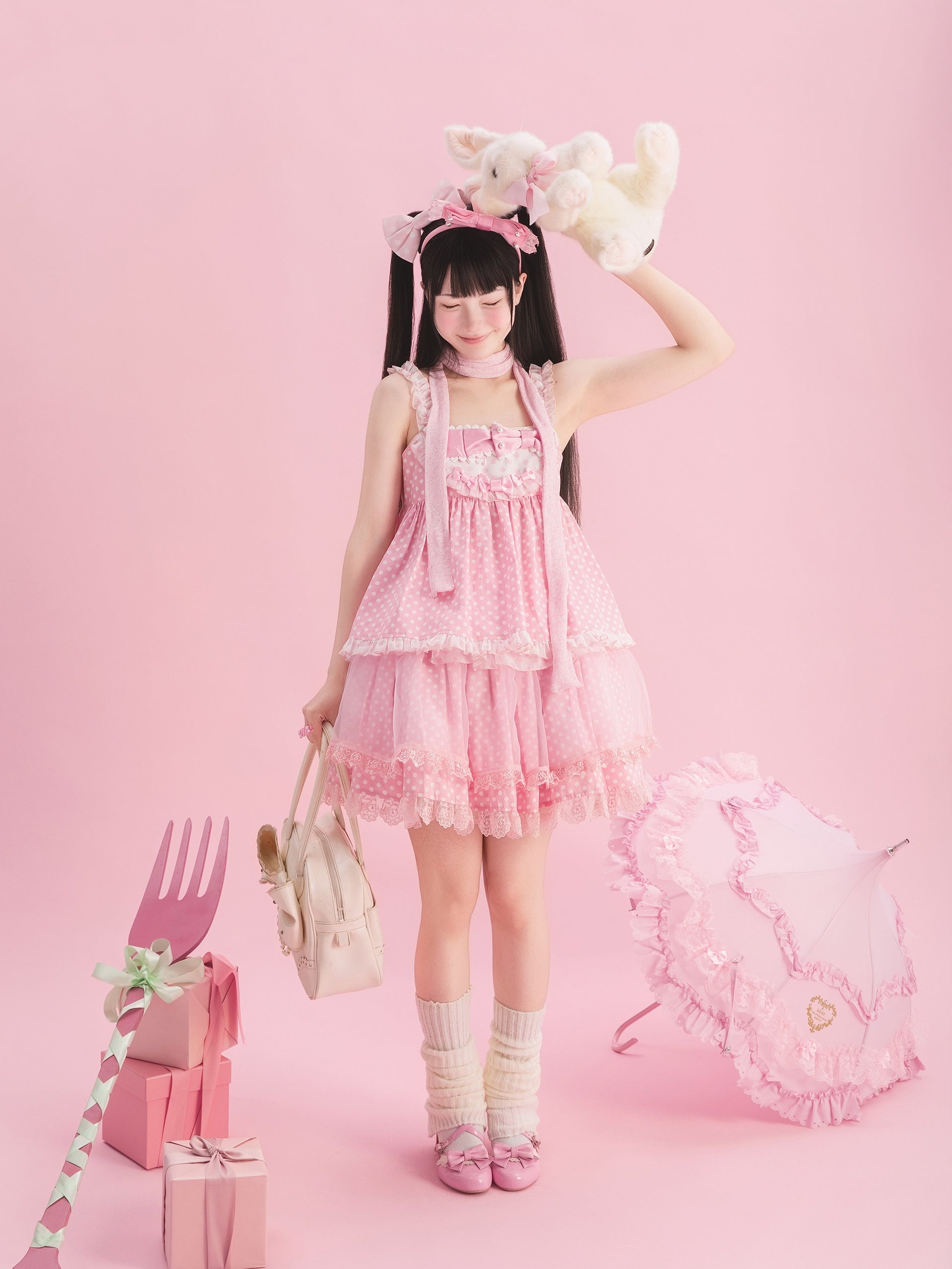 Candy Blog Lolita Pink Top & Skirt Set