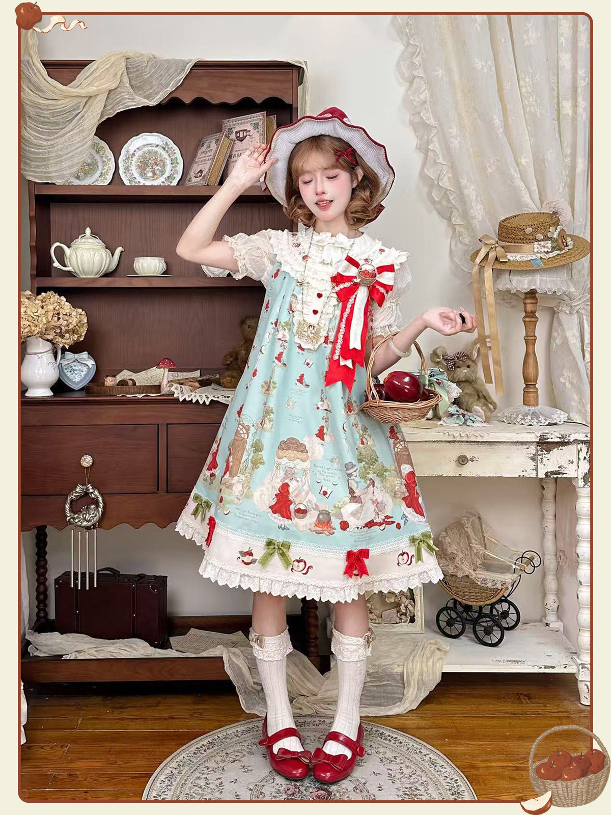 Little Red Riding Hood Original Fairy Tale Style Lolita A-Line JSK Dress