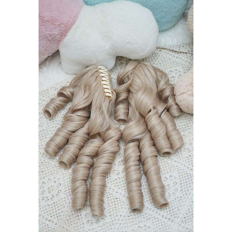 Lolita Vintage Sweetheart Twin Tail Claw Clip Gradient Curl Wig
