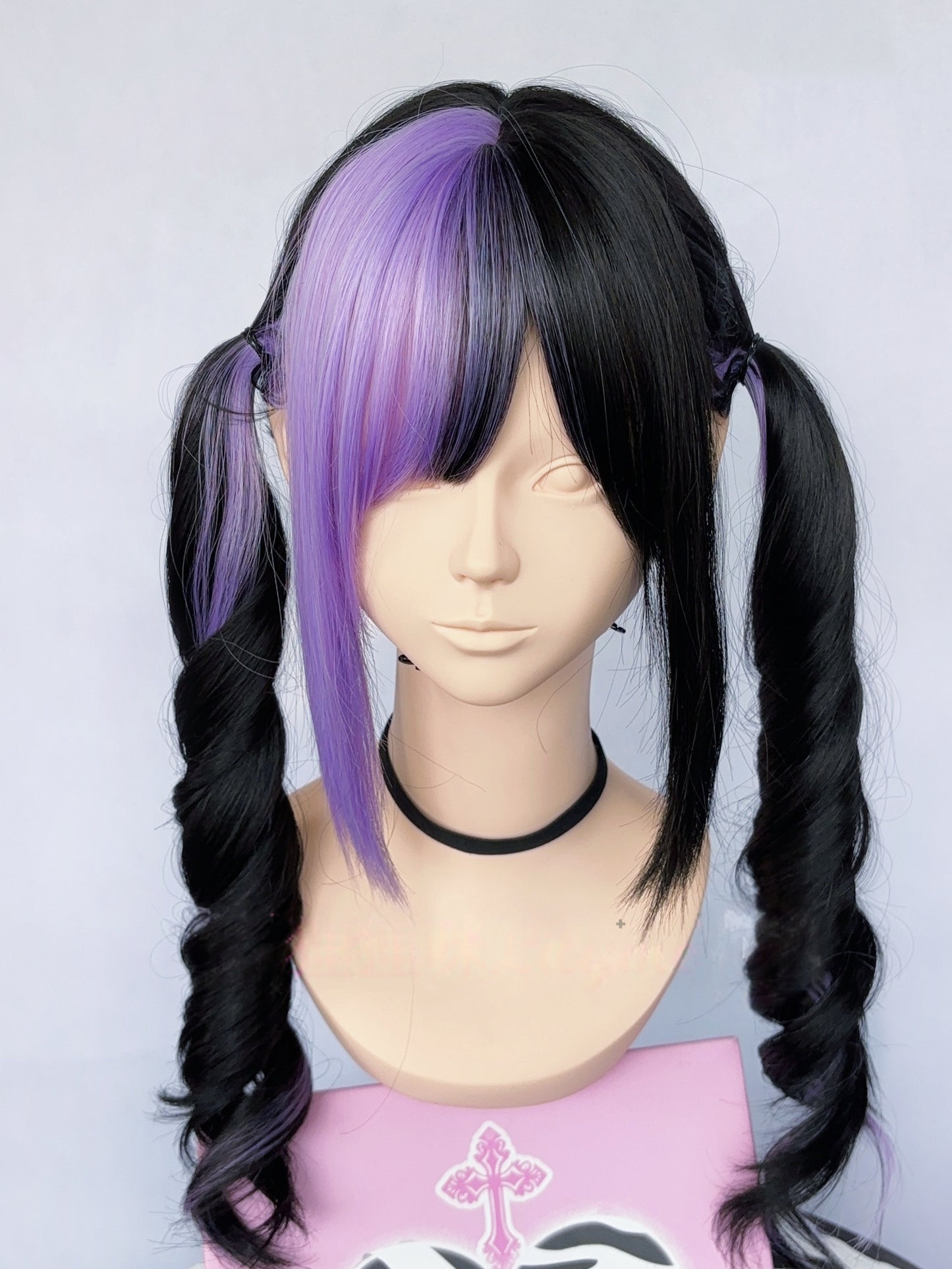 Lolita J-Fashion Highlight Wavy Twin Tail Wig LE7036