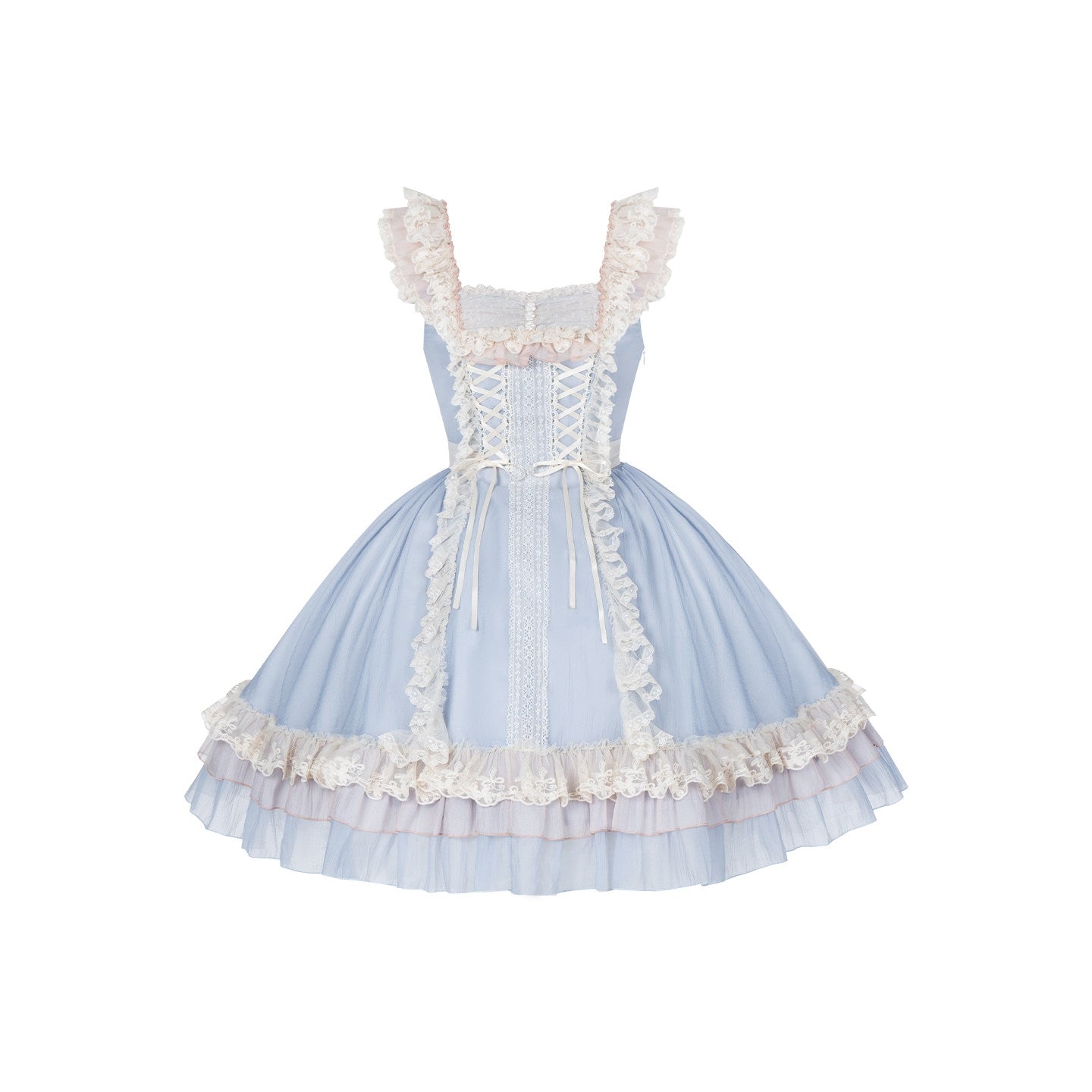 Island Diary Blue Romantic Flutter Sleeve Lolita JSK Dress