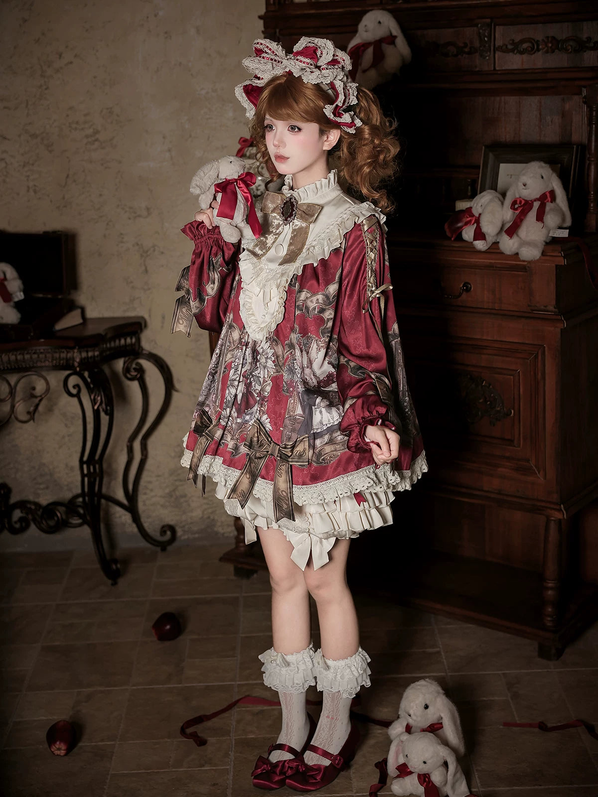 Rabbit Manor Lolita Classic Doll-like Top & Bloomer Set