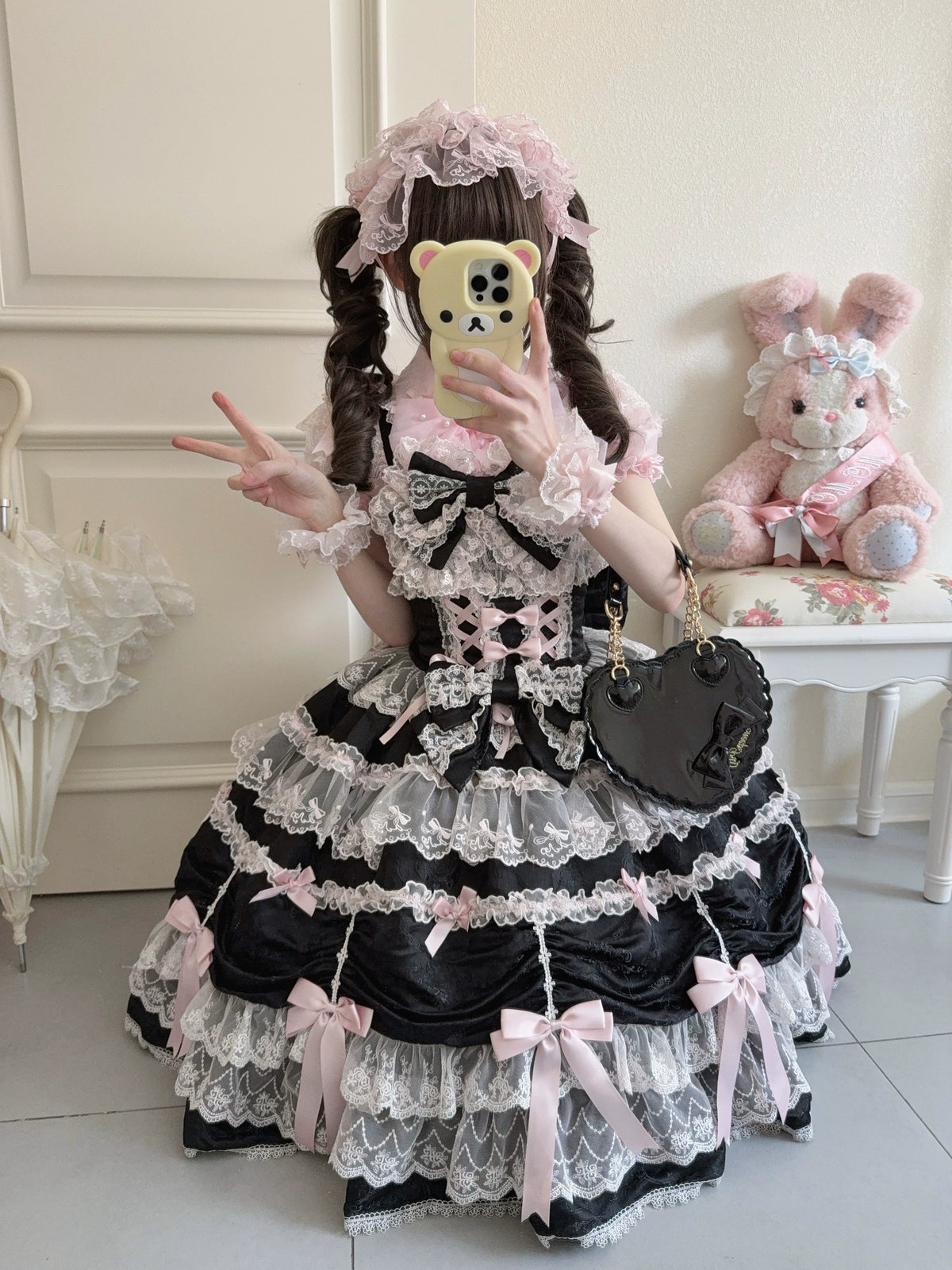 Satin Keepsake Casket Doll-style Sweet Lolita JSK Suspender Dress