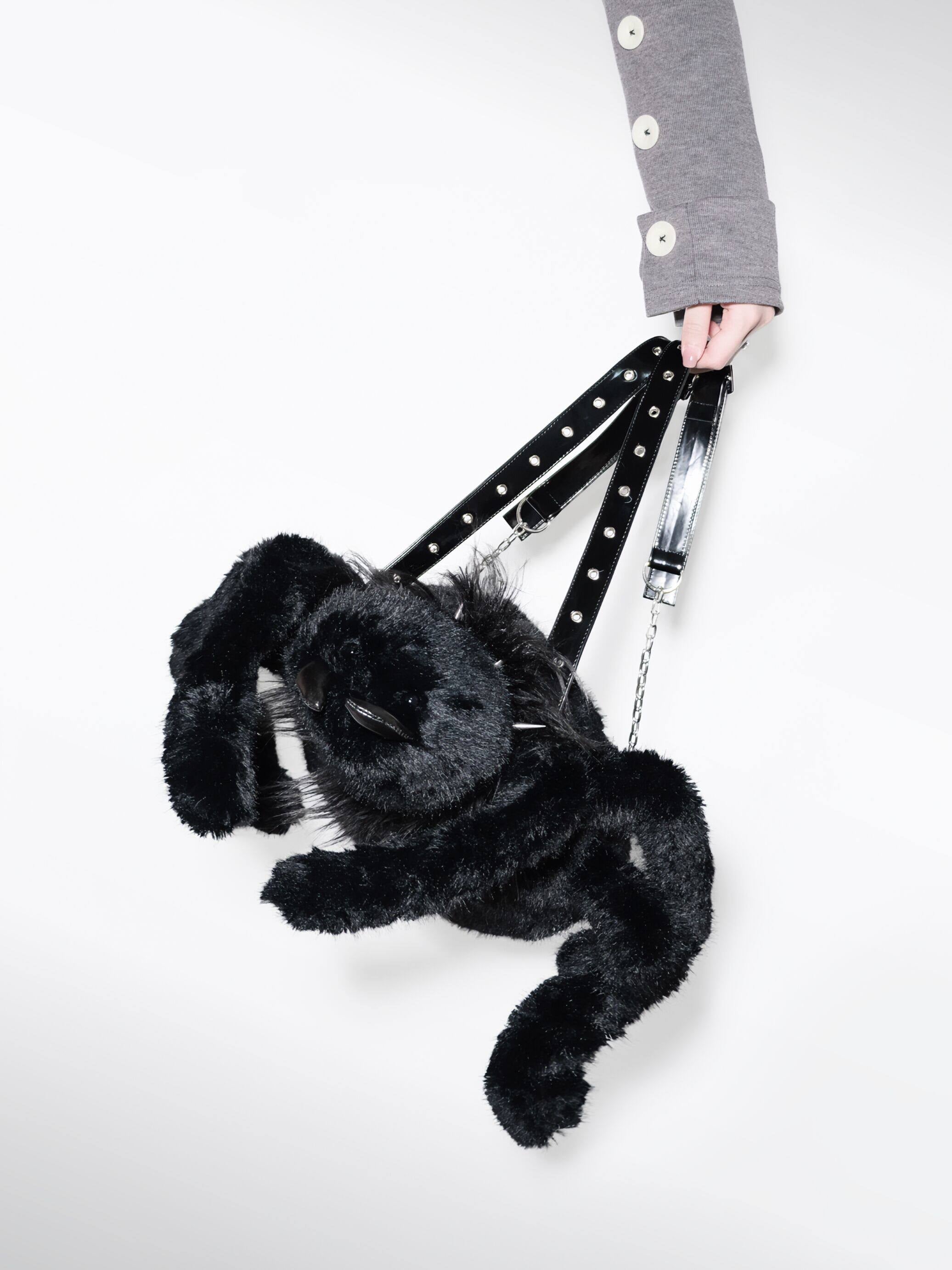 Dark Spider Bag Y2K Punk Dark Spider Leah Plush Spider Bag