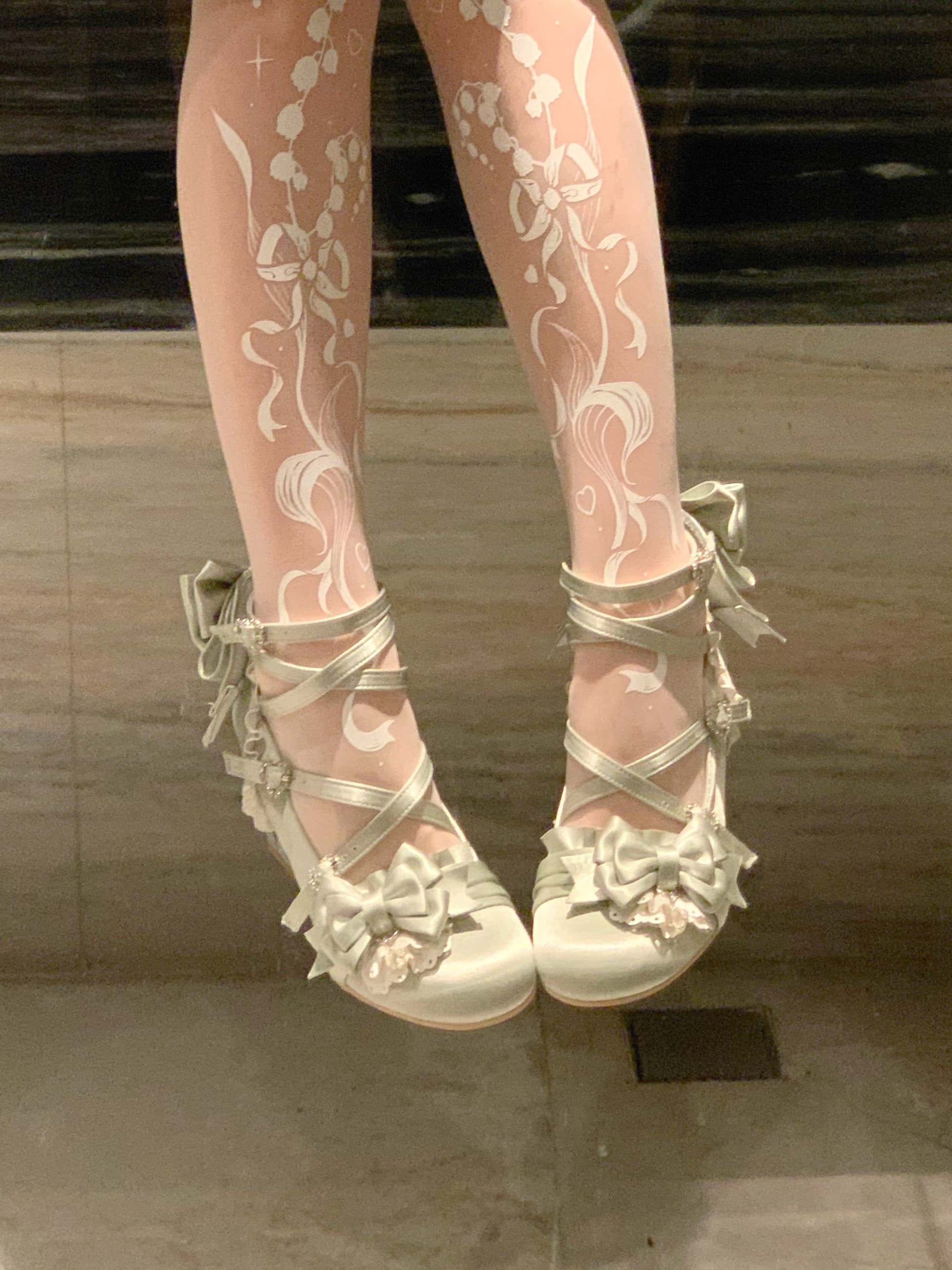 Knots Lolita Ballet Style Bridal Heels