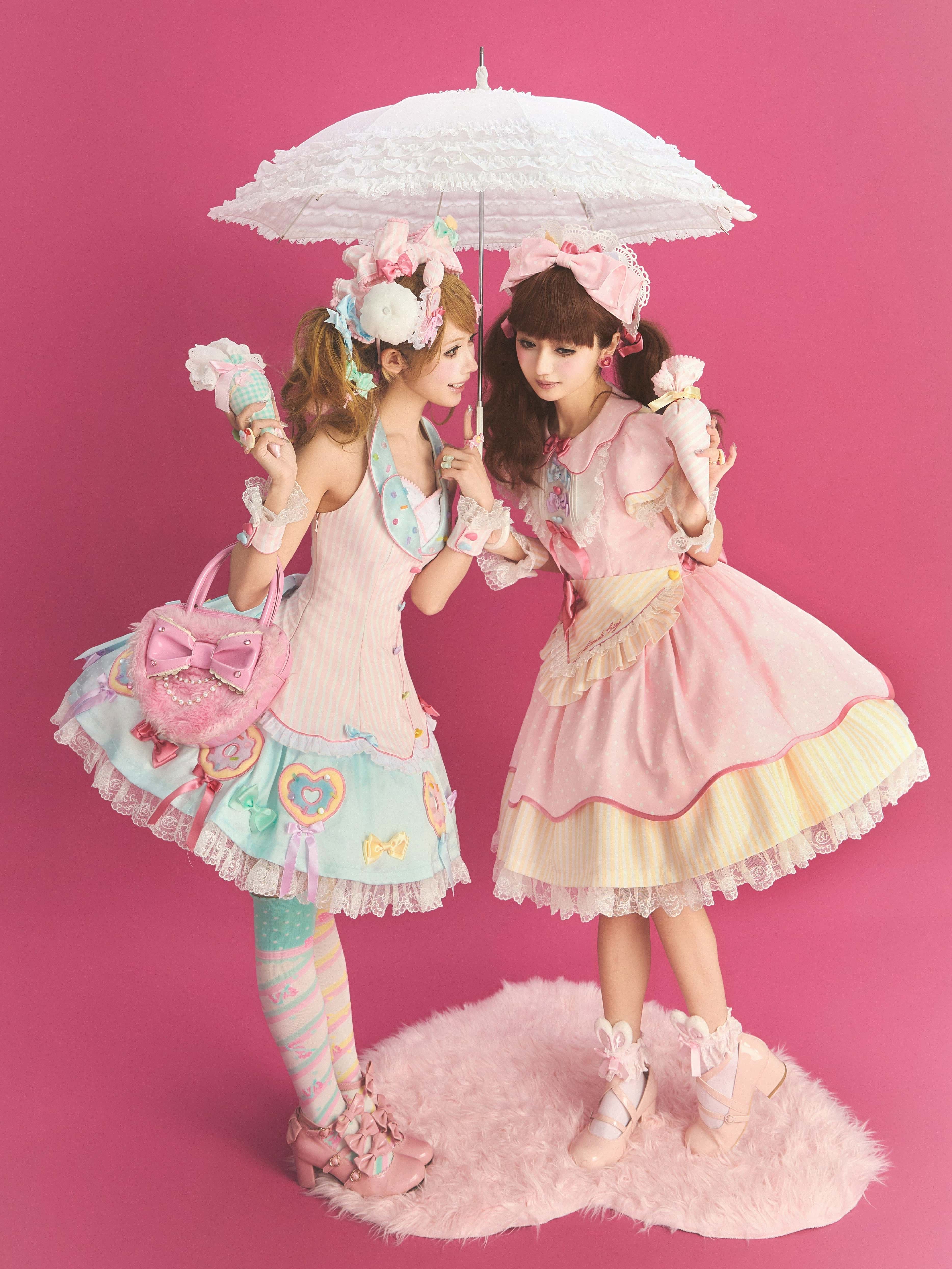 Miss Donut Pink Cream Donut-Theme Vintage Sweet Lolita OP Dress