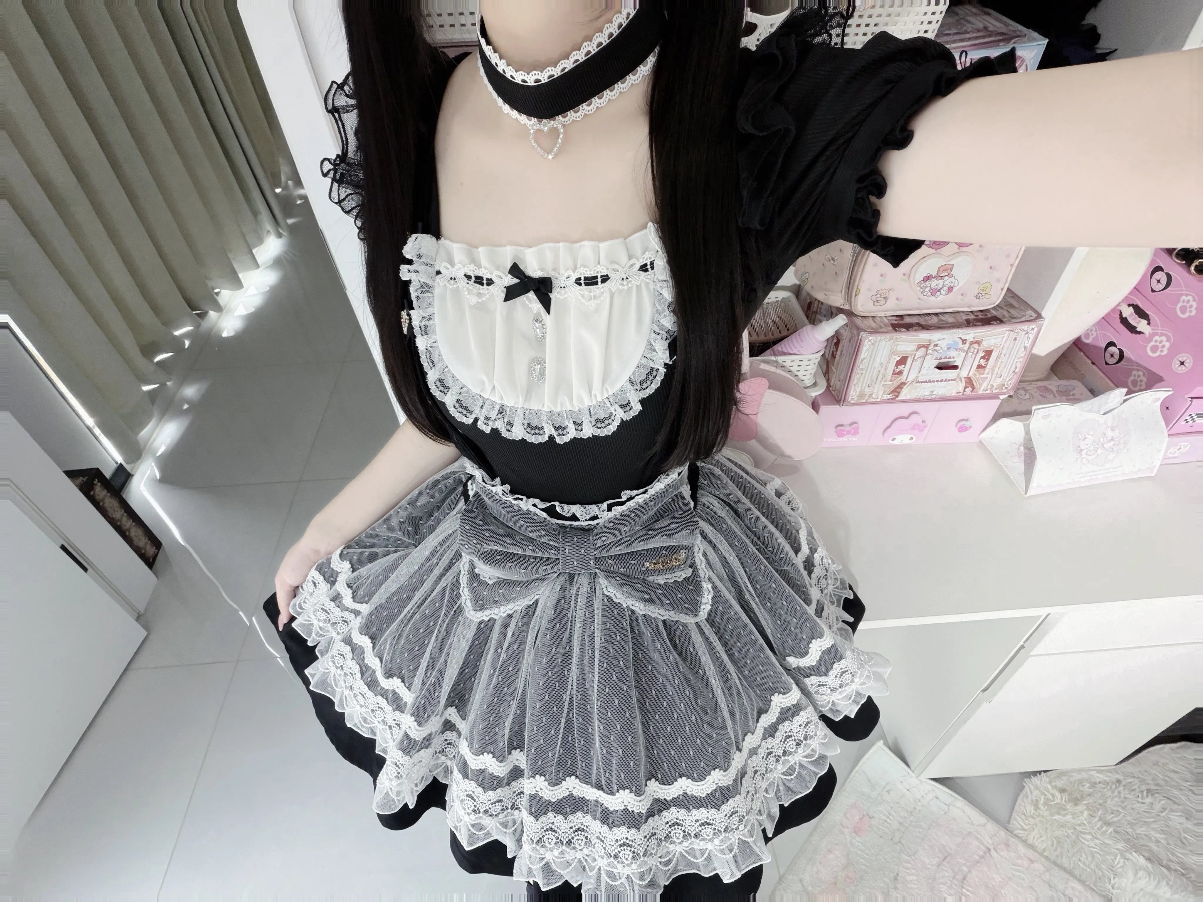 Little Cake Sweet Lace Ryōsangata Blouse