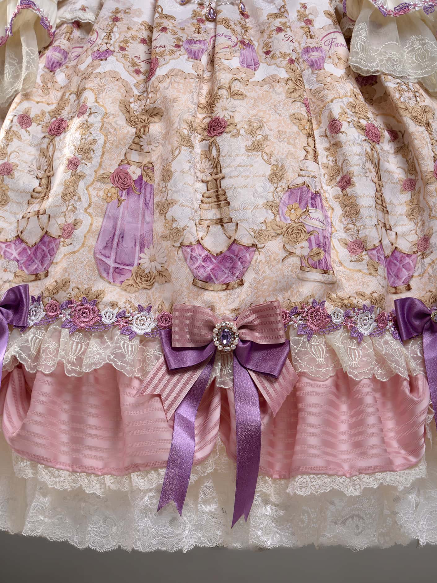 Antique Gem Fragrance Lolita Purple Long Dress Set