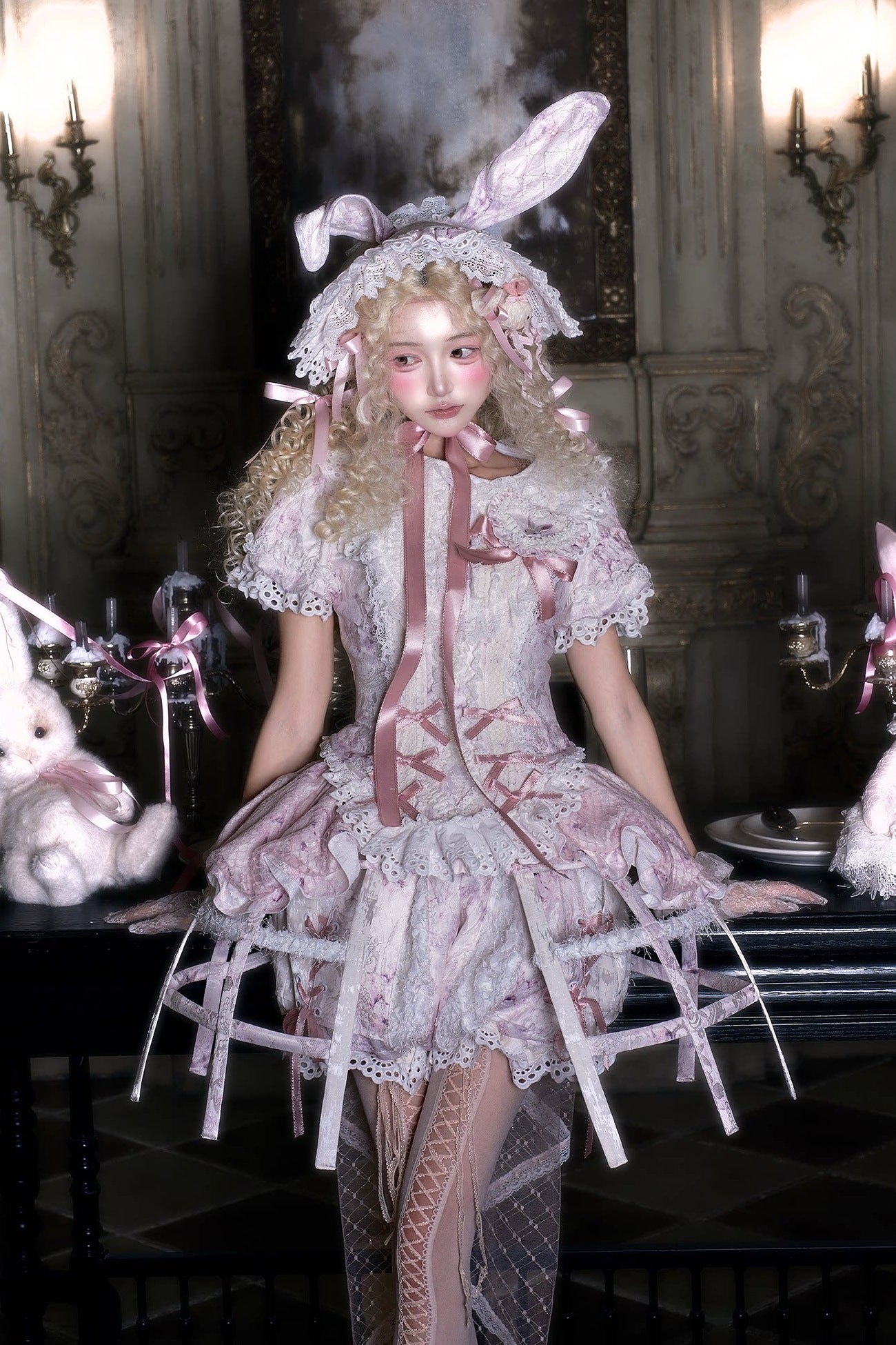 Castle Bunny Vintage Doll‑Like Two‑Piece Lolita Set