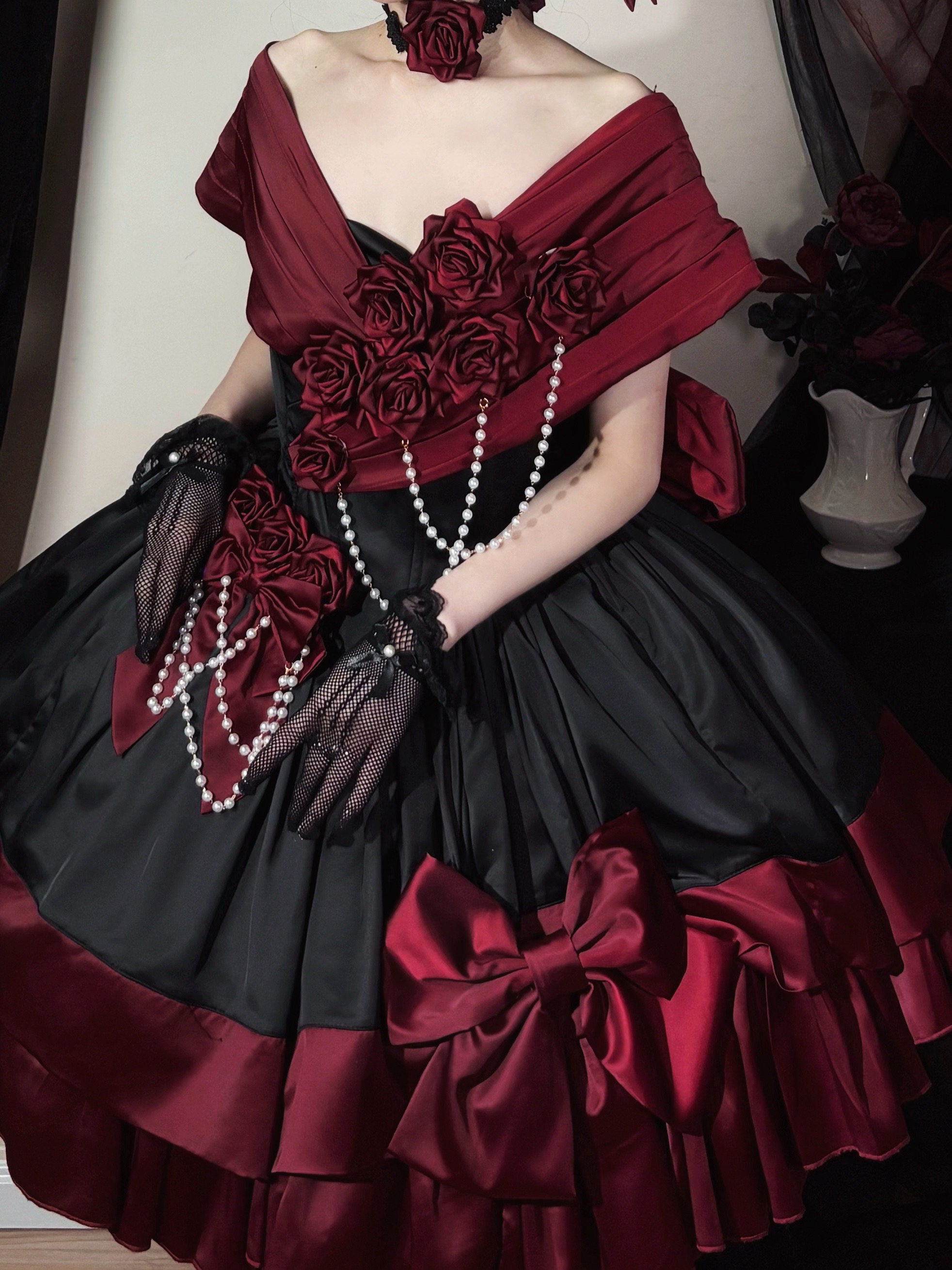 Treasure Chest Rose Lolita Red Dress