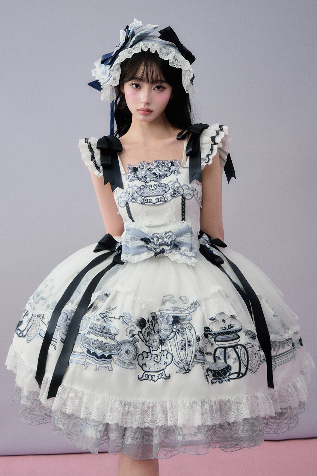 Celadon Jade Cup Japanese Style Blue JSK Dress