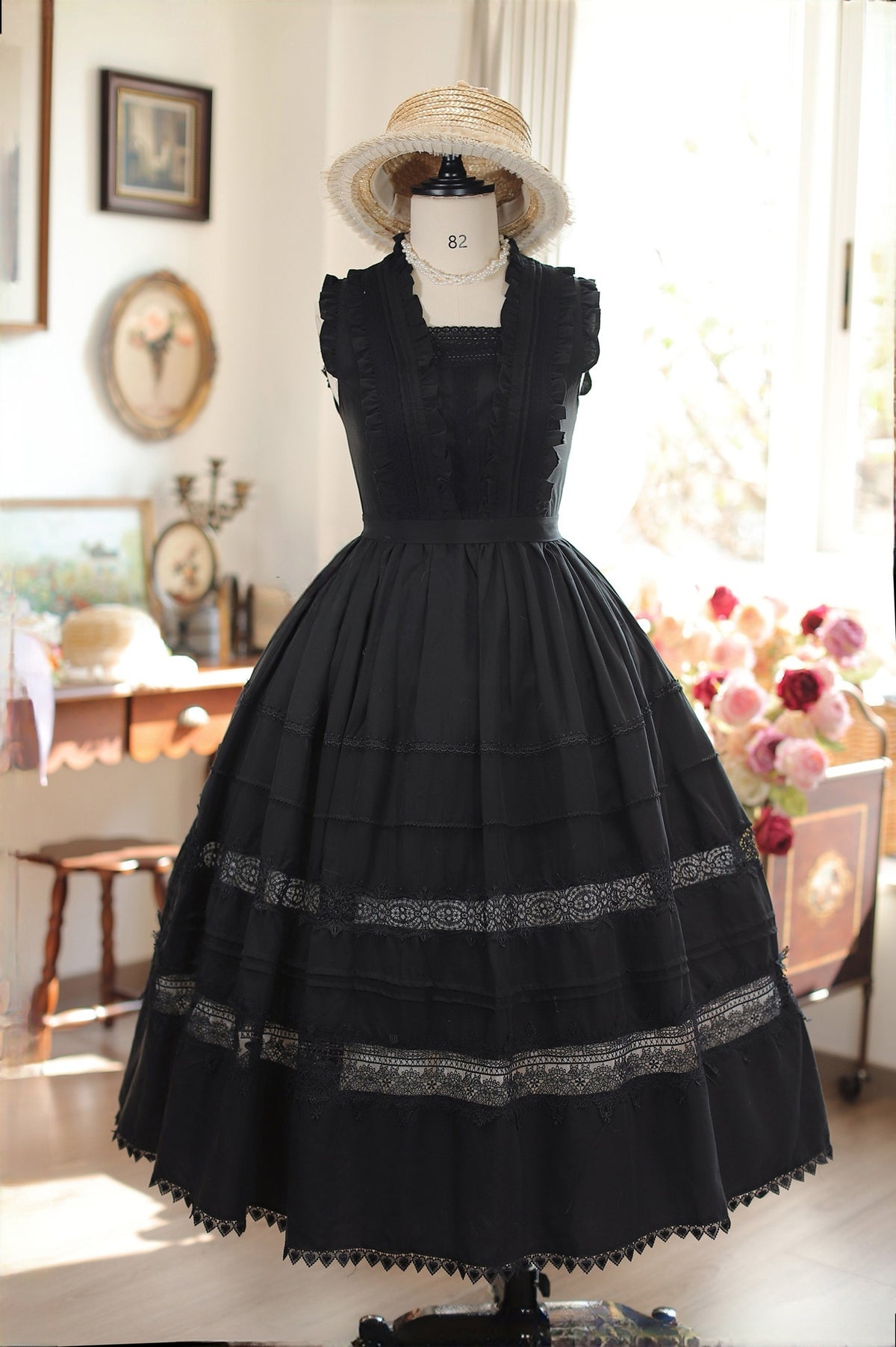 Spring Whisper Lolita Solid Color Elegant French JSK Dress