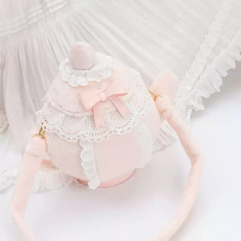 Plush Teapot Shaped Cute Plush Teapot Lolita Crossbody Bag