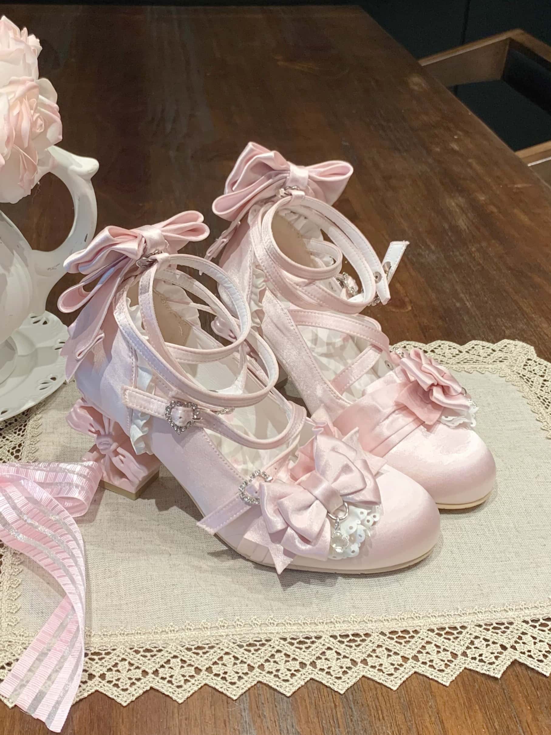 Knots Lolita Ballet Style Bridal Heels