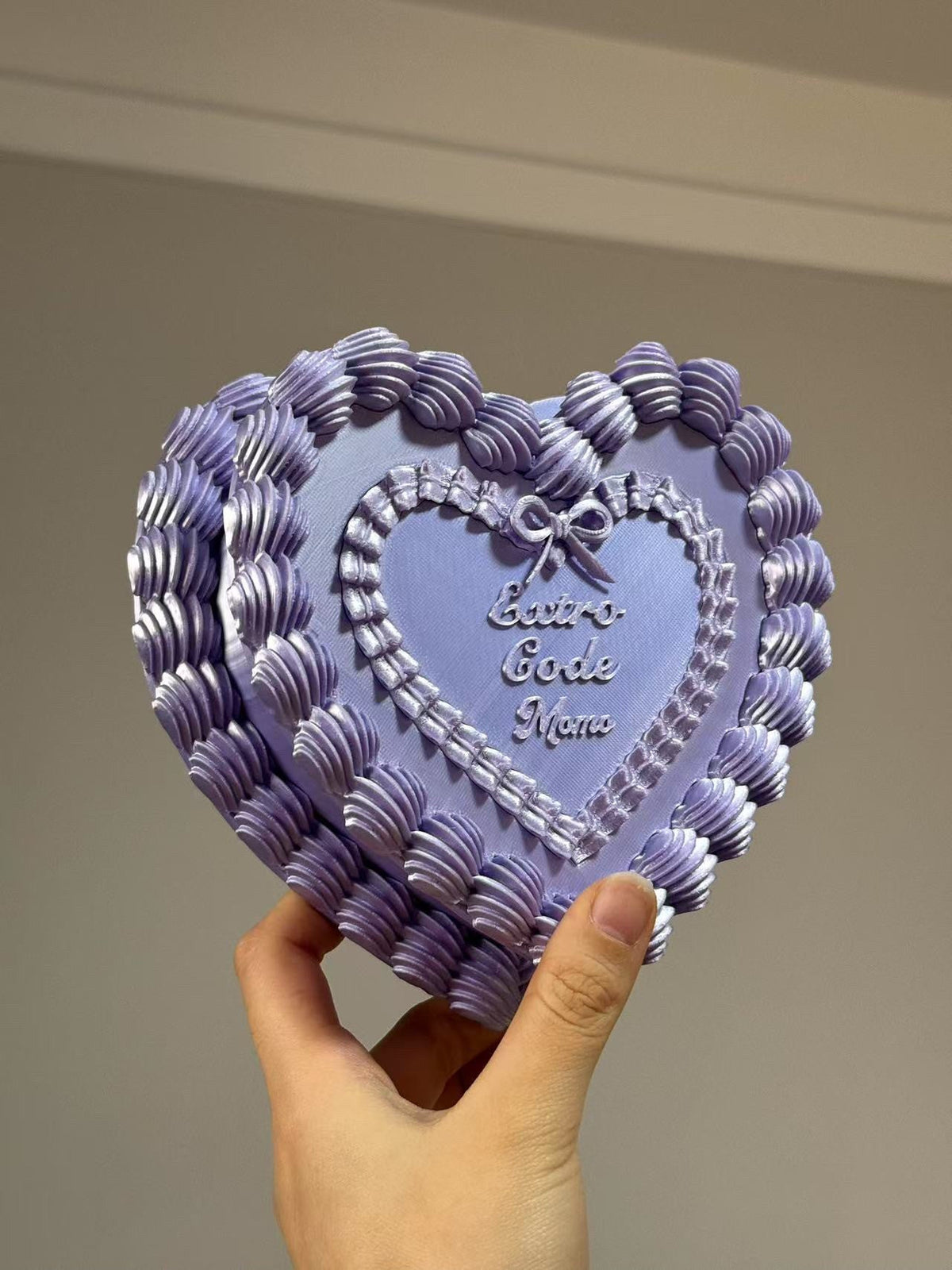 Heart Cake 3D Printed PLA Resin Handbag Crossbody Bag