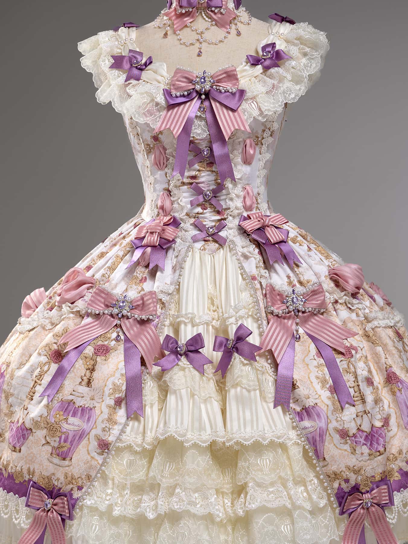 Antique Gem Fragrance Lolita Purple JSK Dress Set