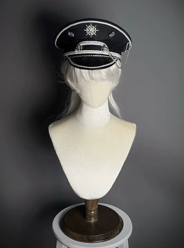 Dawn‑Bearer Gothic Lolita Hat & Sash & Brooch