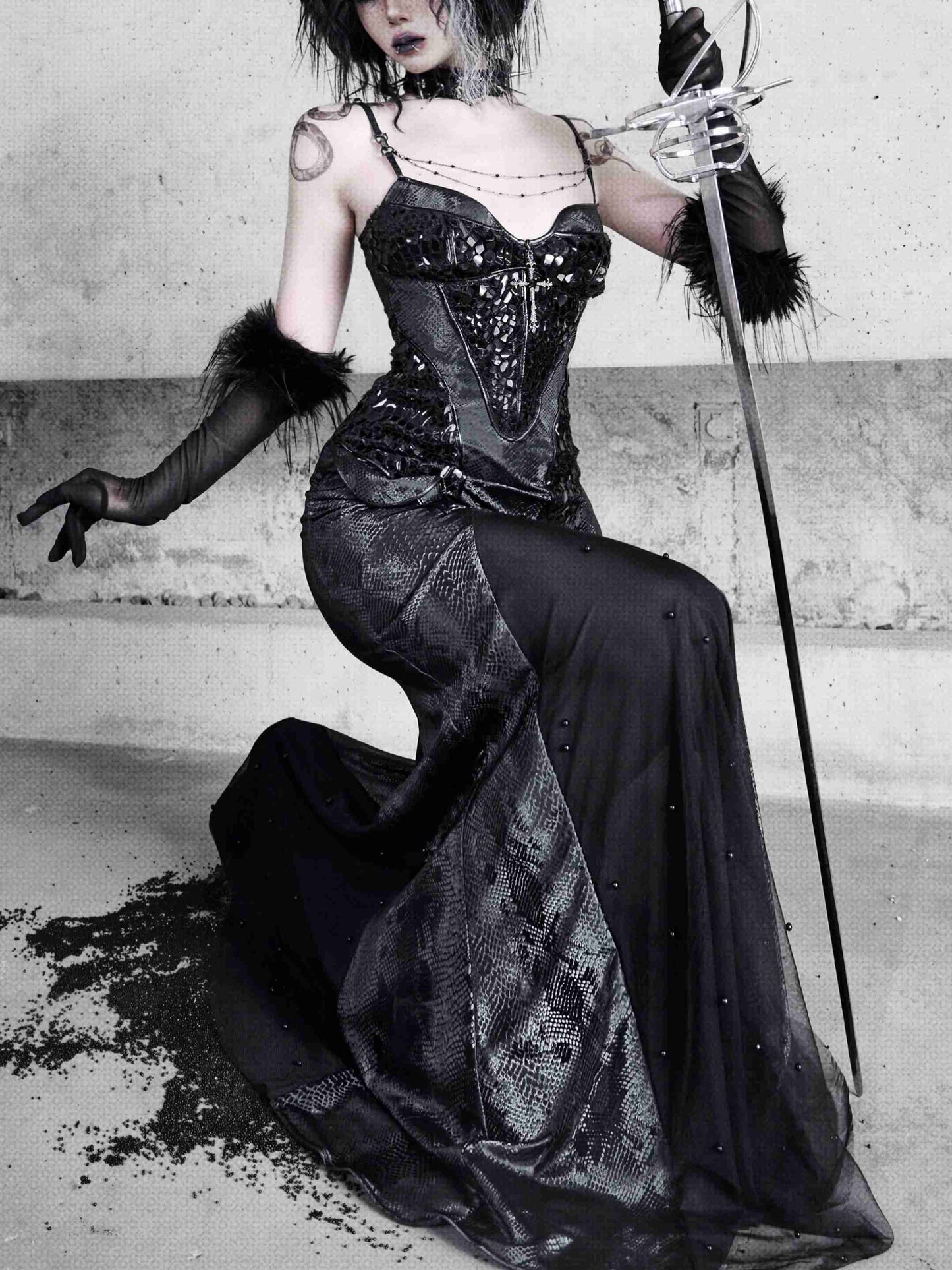 Lolita Dark Style Gothic Dress LG1048