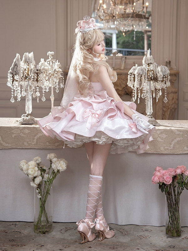 Satin Fantasy Lolita Long Length Cocktail Dress