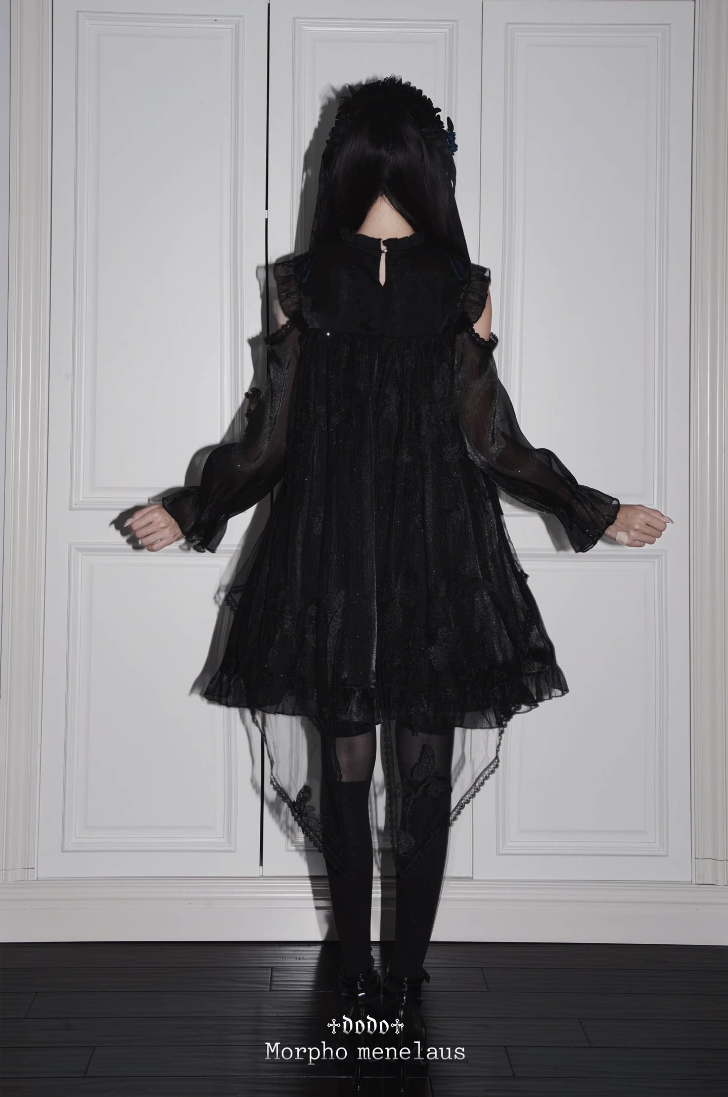 Blue Morpho Butterfly Dark Gothic Original Lolita OP Dress