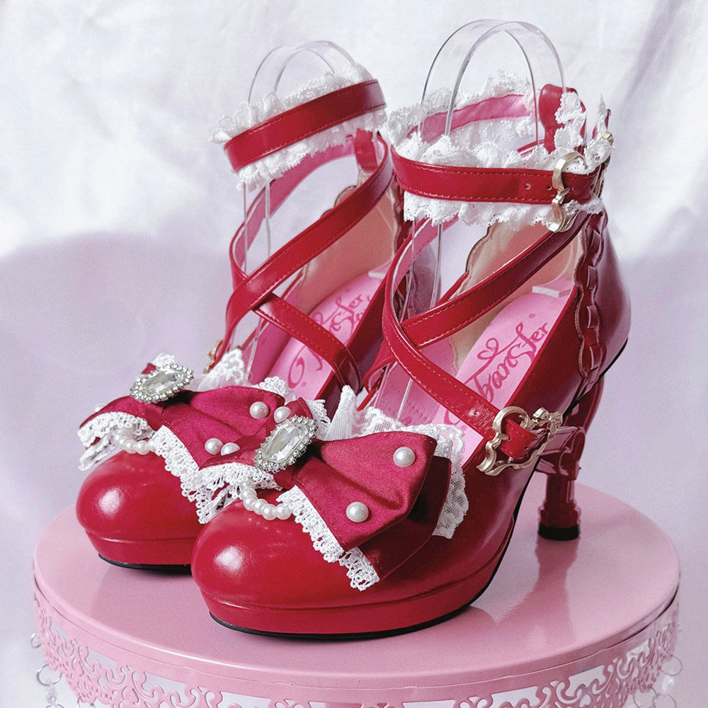 Heisei Yukihime Japanese Unique Heel Lolita Pumps
